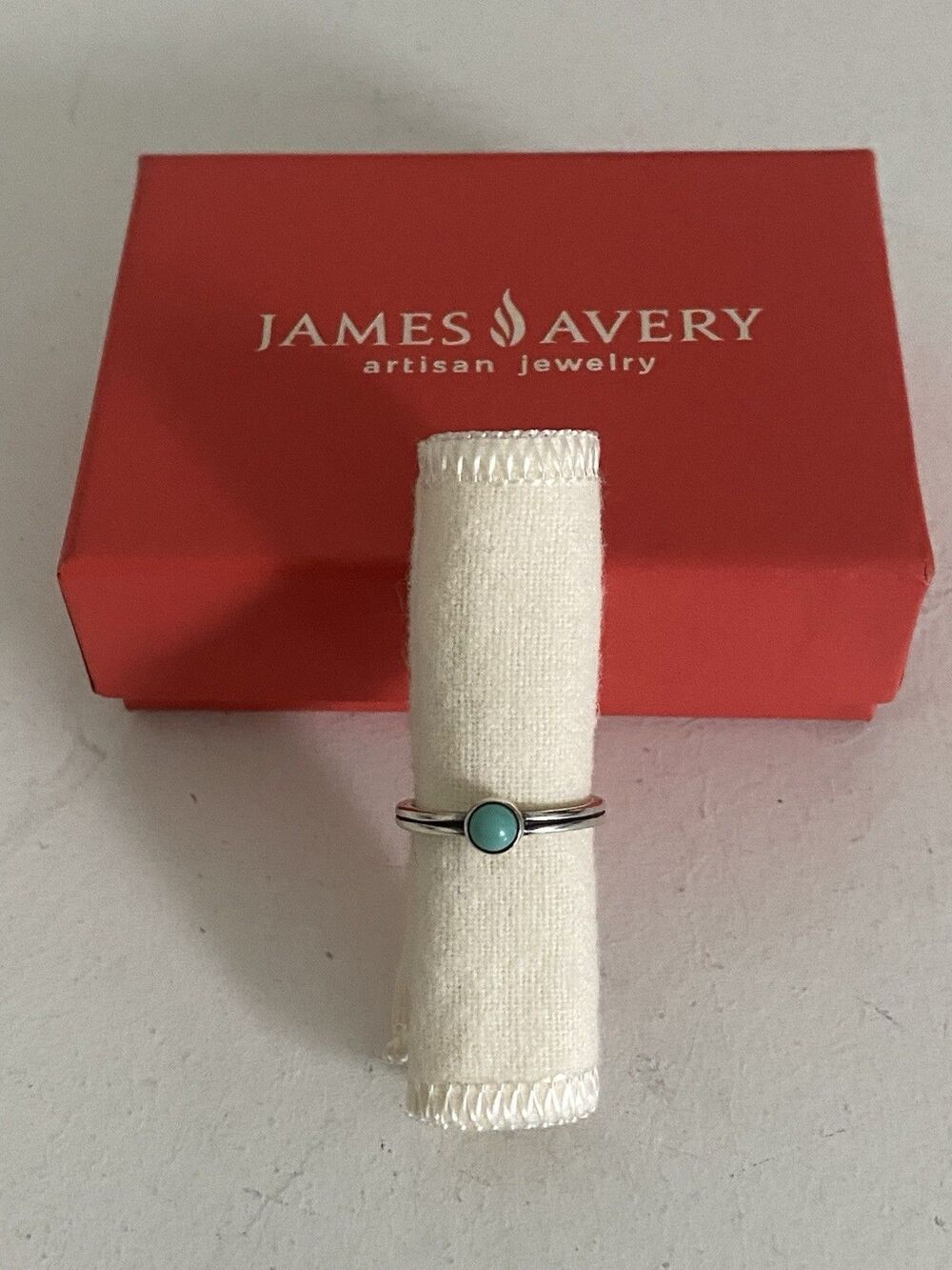 James Avery Retired Tiny Turquoise Stacker Ring Size 5.5
